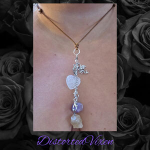 Amethyst, Citrine & Quartz Dragon Necklace – Fully Customizable Crystal Jewelry